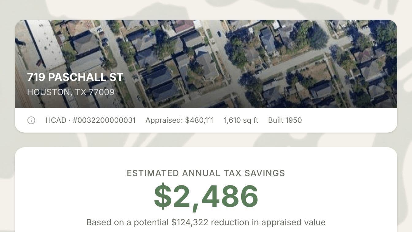 Property data and analysis displayed on a laptop screen