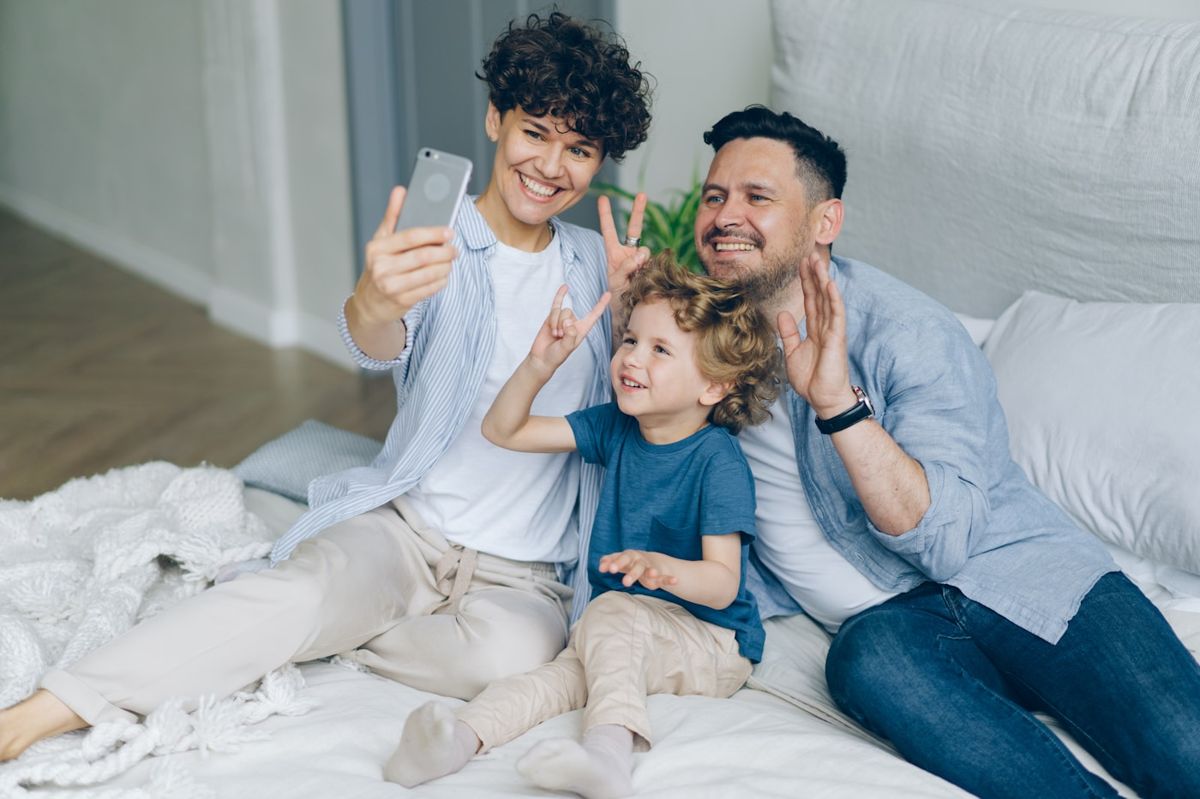 A family at home